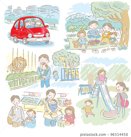Daily family scene (child care) Daily family scene (child care) 96314458