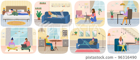 Chatting, communication and sending messages via Internet. People using laptop to chat Chatting, communication and sending messages via Internet. People using laptop to chat 96316490