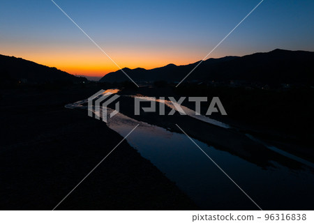 Shizuoka Warashina River dawn Shizuoka Warashina River dawn 96316838