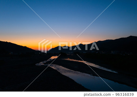Shizuoka Warashina River dawn Shizuoka Warashina River dawn 96316839