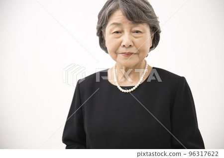 senior woman in mourning clothes senior woman in mourning clothes 96317622