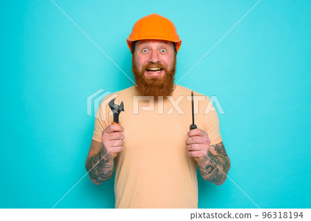 Incompetent worker is unsure and confused about his work Incompetent worker is unsure and confused about his work 96318194