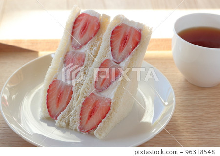 Strawberry Sandwich For Tea Time or Breakfast 96318548