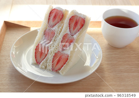 Strawberry Sandwich For Tea Time or Breakfast 96318549