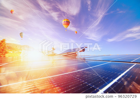 Renewable energy system with solar panel for hot water Renewable energy system with solar panel for hot water 96320729