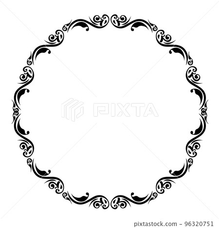 東方模式：復古、古董和復古框架。華麗的裝飾直紋飾品 96320751