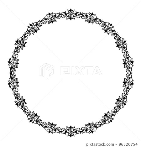 東方模式：復古、古董和復古框架。華麗的裝飾直紋飾品 96320754