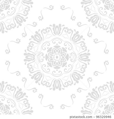 Orient Damask Seamless Vector Background With Arabesques Orient Damask Seamless Vector Background With Arabesques 96320946