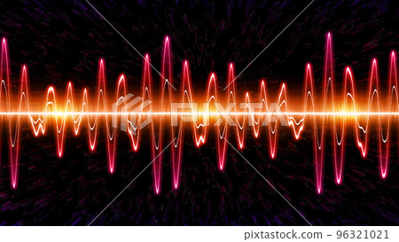 聲波。聲波的圖像。 96321021