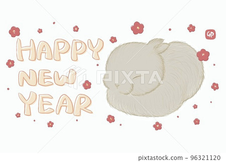兔子新年賀卡 2023 橫向 兔子新年賀卡 2023 橫向 96321120