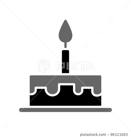 Illustration Vector Graphic of Birthday Cake icon Illustration Vector Graphic of Birthday Cake icon 96321683
