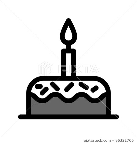 Illustration Vector Graphic of Birthday Cake icon Illustration Vector Graphic of Birthday Cake icon 96321706