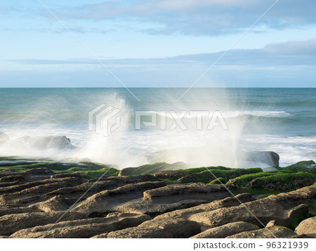 LaoMei green rock troughs /The green Reef in cloudy in New Taipei City,Taiwan. LaoMei green rock troughs /The green Reef in cloudy in New Taipei City,Taiwan. 96321939