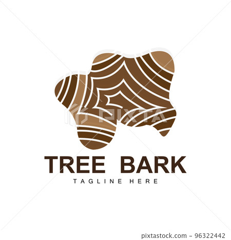 Wood Layer Logo Tree Bark Structure Design Forest Template Vector 96322442