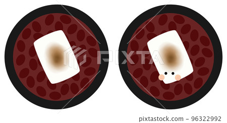 Zenzai with grilled mochi (with face and without face) 96322992