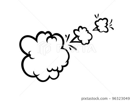 Comic boom effect clouds. Set of explosion bubbles and smoke. Vector illustration 96323049