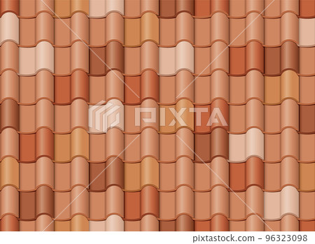Bird's-eye view seamless pattern of western-style tiled roofs 96323098