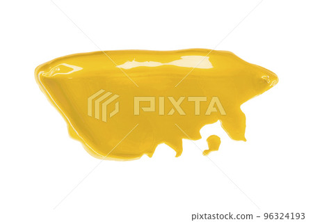 Shiny yellow brush isolated on white background. 96324193