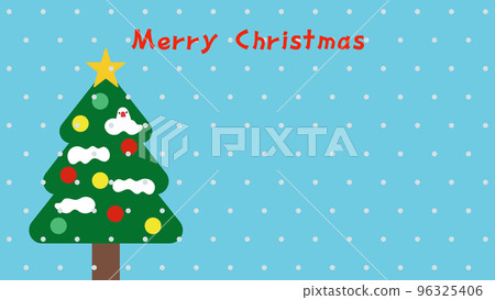Simple white sparrow and Christmas tree light blue snow background material 16:9 Simple white sparrow and Christmas tree light blue snow background material 16:9 96325406