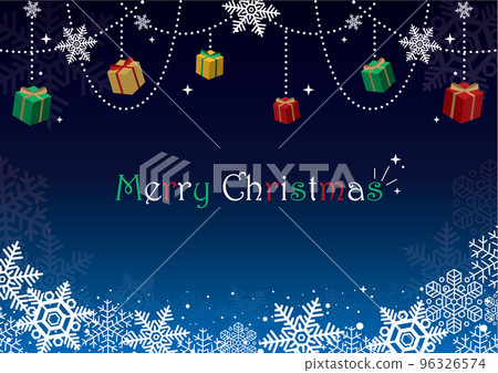 Christmas card with fashionable snowflakes 96326574
