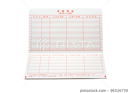 Contents of the deposit passbook Image of the spread page (white background) Contents of the deposit passbook Image of the spread page (white background) 96326739