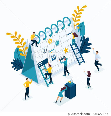 Isometric business concepts, business planning strategy. Great concept for a Landing page Isometric business concepts, business planning strategy. Great concept for a Landing page 96327163