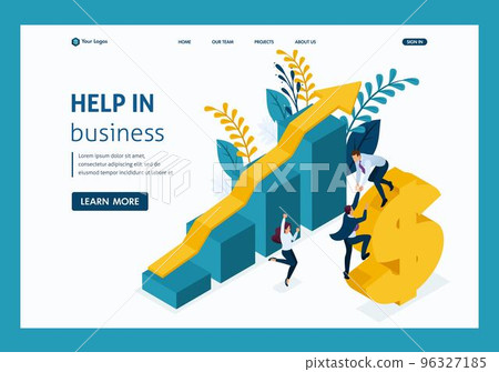 Isometric Helping Hand. Large business helps small business development. Website Template Landing page Isometric Helping Hand. Large business helps small business development. Website Template Landing page 96327185