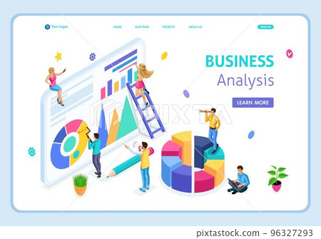Website Template Landing page Isometric Business analysis, Can use for web banner. Easy to edit and customize Website Template Landing page Isometric Business analysis, Can use for web banner. Easy to edit and customize 96327293