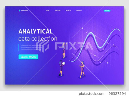Website Template Landing page Isometric concept analytical data collection. Easy to edit and customize Website Template Landing page Isometric concept analytical data collection. Easy to edit and customize 96327294