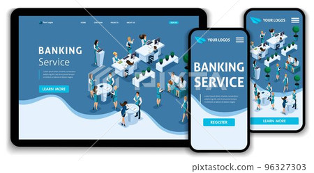 Website Template Landing page Isometric concept banking service, customer service. Easy to edit and customize, adaptiive ui ux Website Template Landing page Isometric concept banking service, customer service. Easy to edit and customize, adaptiive ui ux 96327303