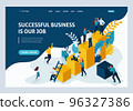 Website Template Landing page Isometric concept successful business is our the main task. Easy to edit and customize 96327386