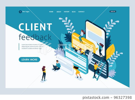 Website Template Landing page Isometric concept young entrepreneurs, customer Reviews and comments. Easy to edit and customize Website Template Landing page Isometric concept young entrepreneurs, customer Reviews and comments. Easy to edit and customize 96327398