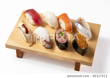 Sushi White Background Sushi White Background 96327412