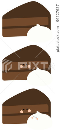 薩赫蛋糕配鮮奶油,有面和無面 薩赫蛋糕配鮮奶油,有面和無面 96327627