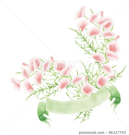 一束帶刻字橫幅的插圖 一束帶刻字橫幅的插圖 96327743