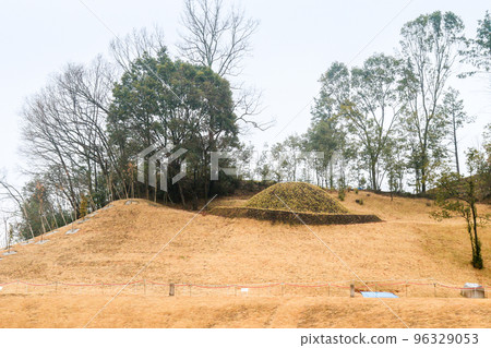 Nara Prefecture Asuka Village Winter Kitora Burial Mound Nara Prefecture Asuka Village Winter Kitora Burial Mound 96329053
