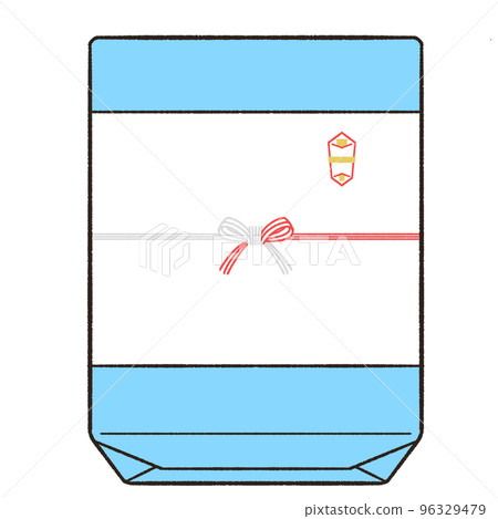 A gift wrapped in a red and silver (red and white) bow 96329479