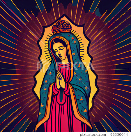 Design illustration beautiful lady of guadalupe mexico saint holy faith Design illustration beautiful lady of guadalupe mexico saint holy faith 96330044