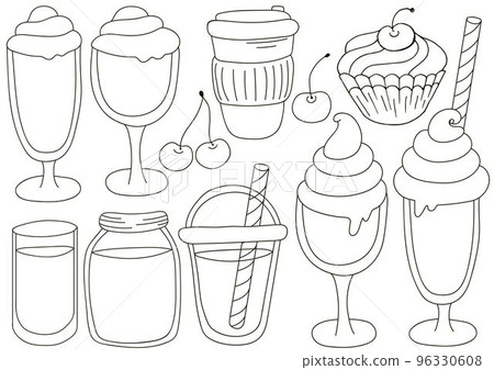 Coloring Illustration in hand draw style Coloring Illustration in hand draw style 96330608