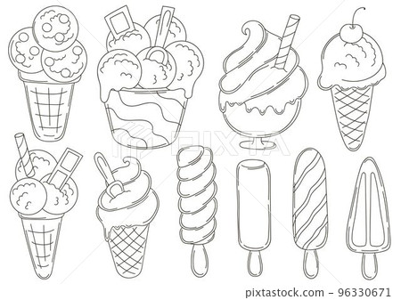 Coloring Illustration in hand draw style Coloring Illustration in hand draw style 96330671