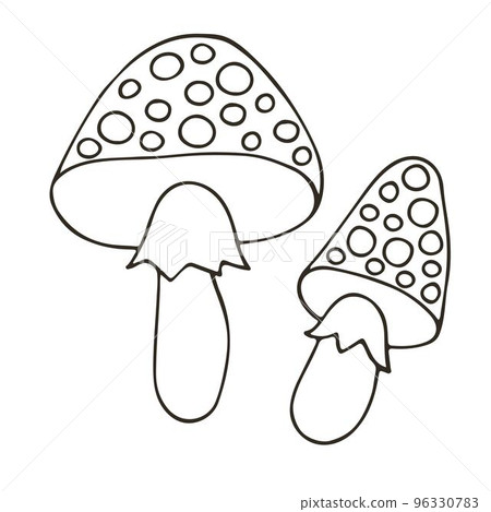 Autumn. Monochrome illustration in hand drawn style 96330783