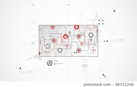 Abstract technology background. Communication concept, futuristic digital innovation background. Vector illustration 96331206