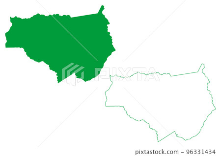 Ararenda municipality (Ceara state, Municipalities of Brazil, Federative Republic of Brazil) map vector illustration, scribble sketch Ararenda map 96331434