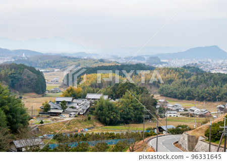 Mt. Unebi towards Kashihara City seen from Asuka Village, Nara Prefecture 96331645