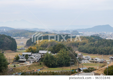 Mt. Unebi towards Kashihara City seen from Asuka Village, Nara Prefecture 96331646