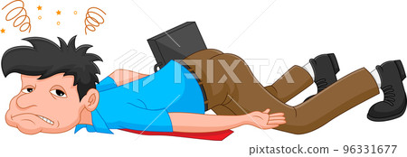 tired man worker on white background tired man worker on white background 96331677