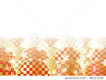 Japanese pattern _ Background illustration of a beautiful Japanese pattern mountain Japanese pattern _ Background illustration of a beautiful Japanese pattern mountain 96331899
