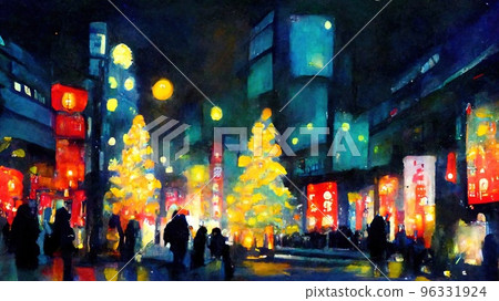 Christmas city streets 96331924