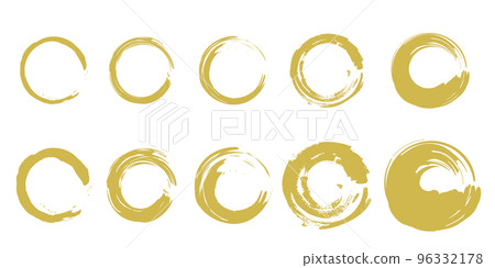 Brush-drawn circle set gold Brush-drawn circle set gold 96332178