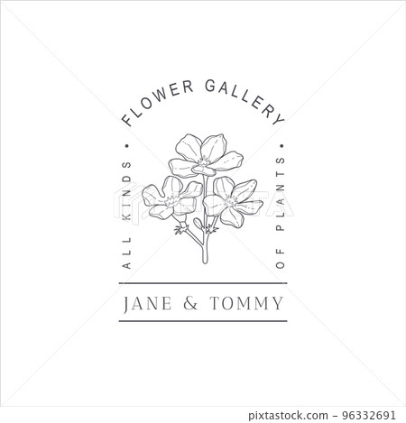 Vector flower logo template illustration 96332691